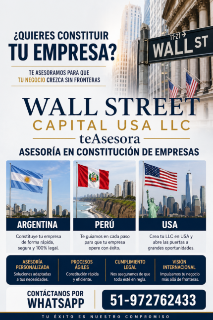 Constituye tu Empresa en Argentina Peru y USA